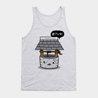 Funny Original Kawaii Sarcastic Sarcasm Cursing Cussing Wishing Well Cartoon Tank Top